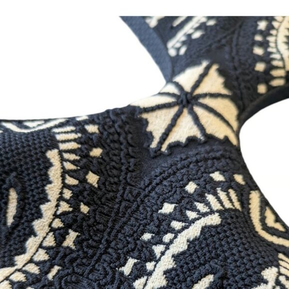 Devon Windsor Julian Black Jacquard One Piece Swimsuit New Size Medium Cut Out - Picture 8 of 12